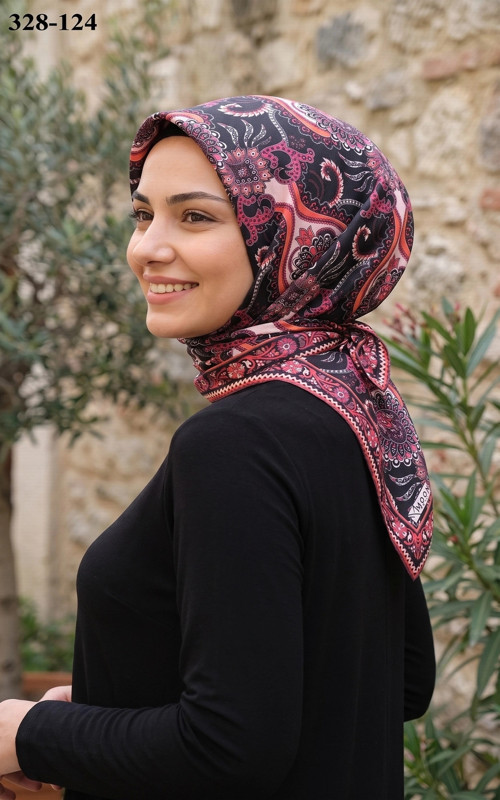 Soft Pamuk Eşarp (Siyah) 328-124
