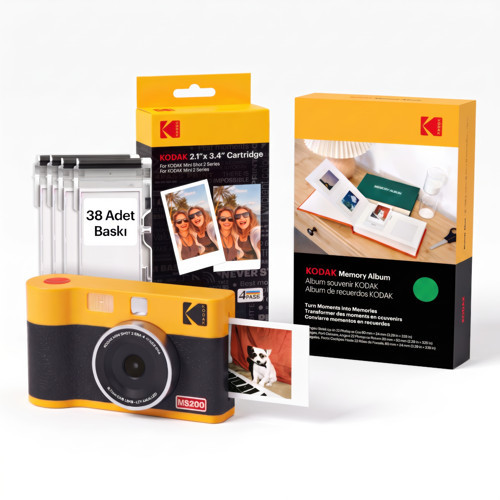 Mini Shot 2 ERA Filmli Fotoğraf Makinesi + 30'lu Baskı Seti + Fotoğraf Albümü ( Kırmızı )