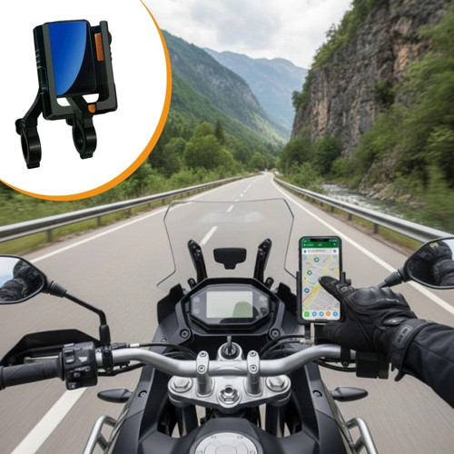 Evrensel Motosiklet Telefon Tutucu – Kaymaz, Kilitlenebilir Güvenli Tutuşlu, 360° Ayarlanabilir Gido