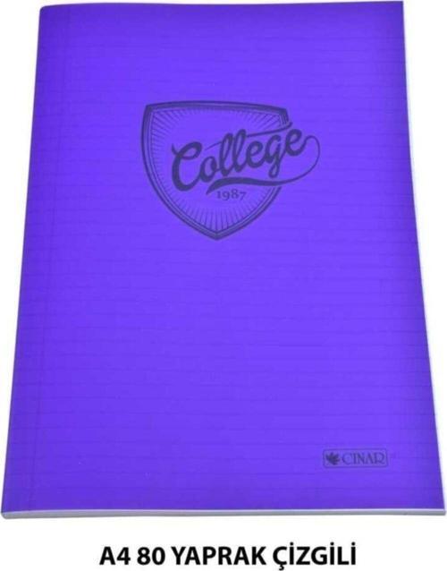 Çınar Pvc Kapaklı A4 Çizgili Defter 80 Yaprak 4 Adet