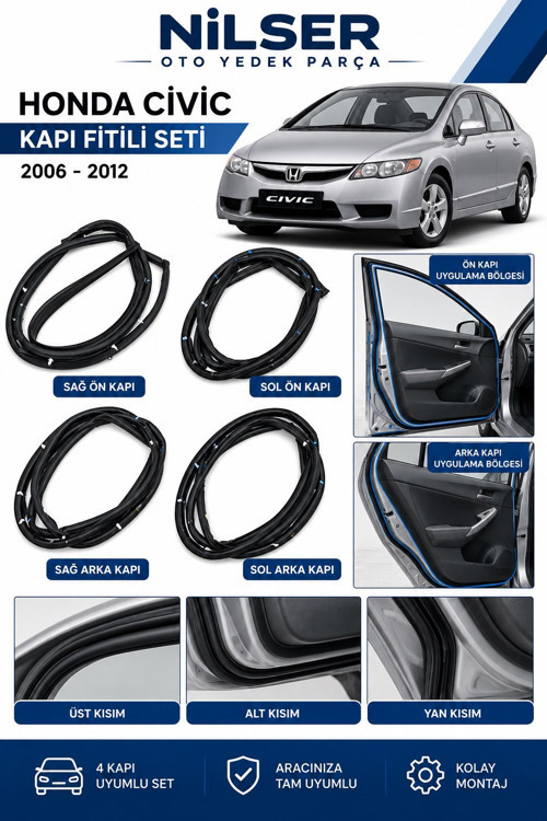 Honda Civic FD6 Kapıya Gelen Fitil 4 Kapı Set 2006-2011 Set