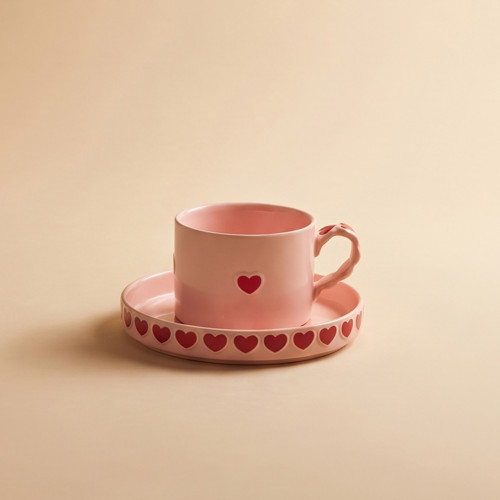 Sweetheart Çay Fincan Takımı Pembe