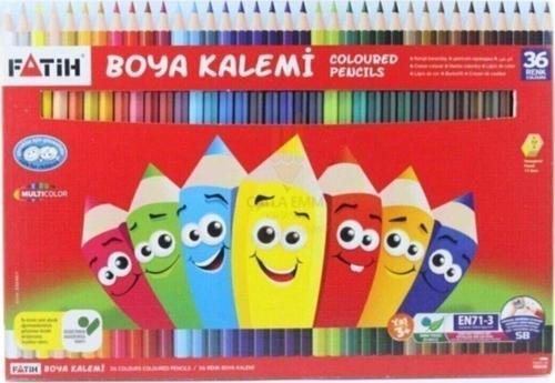 36Lı Kuru Boya Tam Boy Karton Kutu 36 Renk