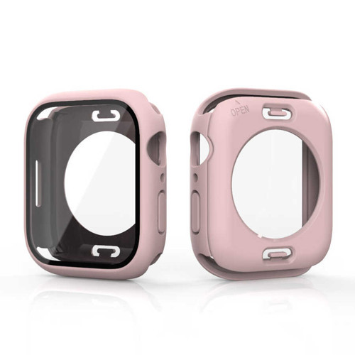 Watch 44mm 360 Derece Korumalı Kasa ve Ekran Koruyucu Watch Gard 12 - Pembe