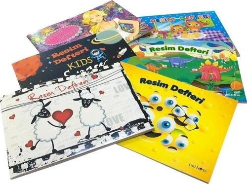 A5 Resim Defteri 20 Yaprak Küçük Boy Karton Kapak (12 Li Paket)