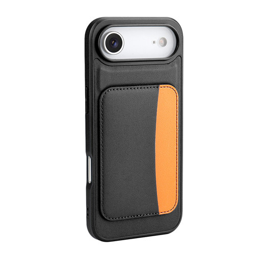 iPhone 17 Air Kılıf Kartlıklı X-Kart Silikon Kılıf - Siyah