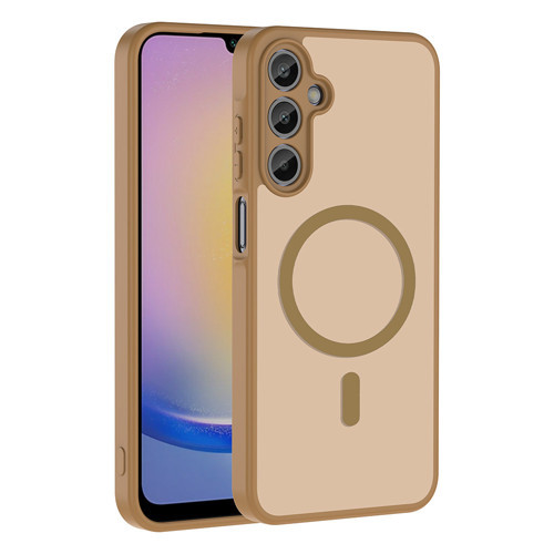 Galaxy A24 Kılıf M-safe Şarj Özellikli Babet Kılıf - Kahverengi