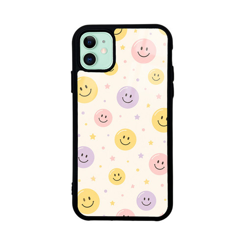 iPhone 11 Kılıf Kamera Korumalı Desenli Lusi Kılıf - Gülen Yüzler