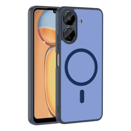 Xiaomi Poco C65 Kılıf M-safe Şarj Özellikli Babet Kılıf - Lacivert