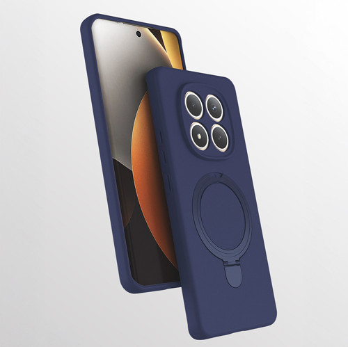 Xiaomi Redmi Note 15 Pro 4G Kılıf M-safe Şarj Özellikli Standlı Samara Kılıf - Lacivert