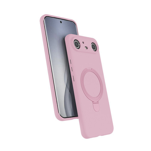 Tecno Spark Slim 5G Kılıf M-safe Şarj Özellikli Standlı Samara Kılıf - Pembe