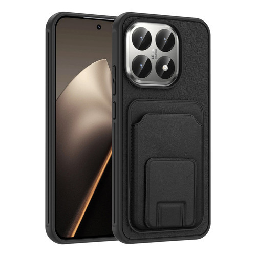Xiaomi 15T Kılıf Kartlıklı TPU Bikart Kılıf - Siyah