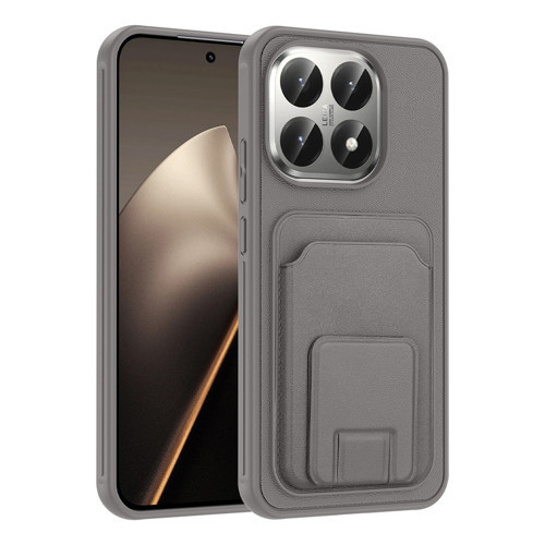 Xiaomi 15T Kılıf Kartlıklı TPU Bikart Kılıf - Gri