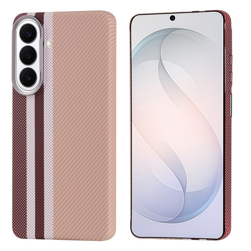 Galaxy S26 Kılıf M-safe Şarj Özellikli Karbon Fiber Görünümlü Nekst Kılıf - Gold