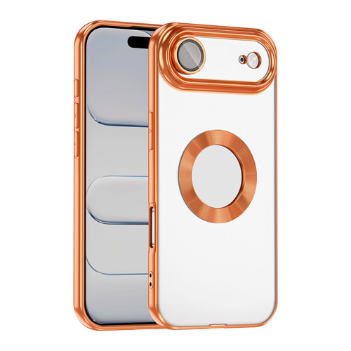 iPhone 17 Air Kılıf Kamera Korumalı Logo Gösteren Omega Kılıf - Turuncu