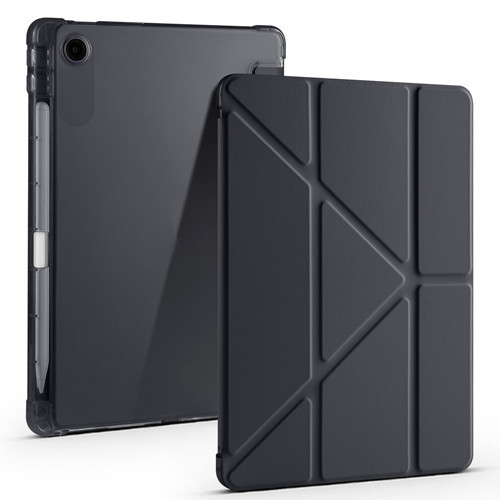 Lenovo Tab TB-311FU Kılıf Tri Folding Kalem Bölmeli Standlı Kılıf - Siyah