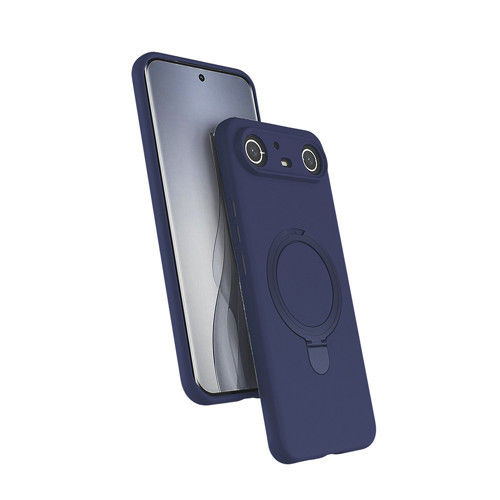 Tecno Spark Slim 5G Kılıf M-safe Şarj Özellikli Standlı Samara Kılıf - Lacivert