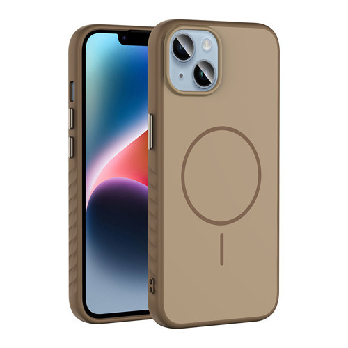 iPhone 14 Kılıf M-safe Şarj Özellikli Tea Kılıf - Gold