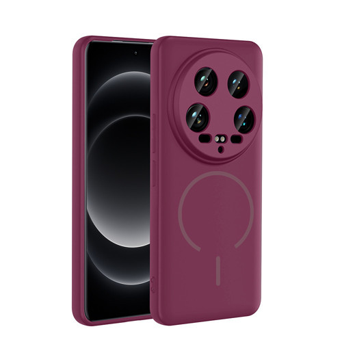 Xiaomi Mi 14 Ultra Kılıf M-safe Şarj Özellikli Meta Kılıf - Mürdüm