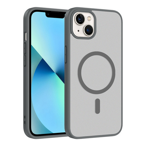 iPhone 14 Kılıf M-safe Şarj Özellikli Babet Kılıf - Gri