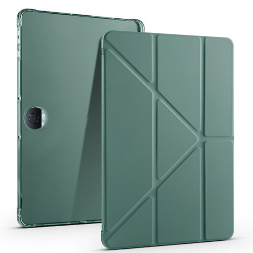 Honor Pad 9 Kılıf Tri Folding Kalem Bölmeli Standlı Kılıf - Koyu Yeşil