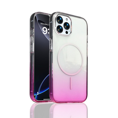 iPhone 15 Pro Max Kılıf M-Safe Şarj Özellikli Septik Silikon Kılıf - Mor