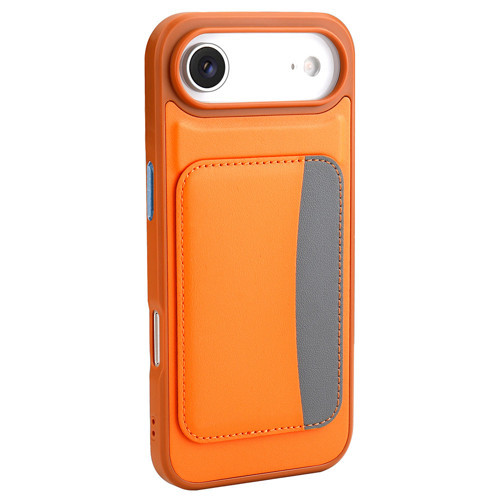 iPhone 17 Air Kılıf Kartlıklı X-Kart Silikon Kılıf - Turuncu