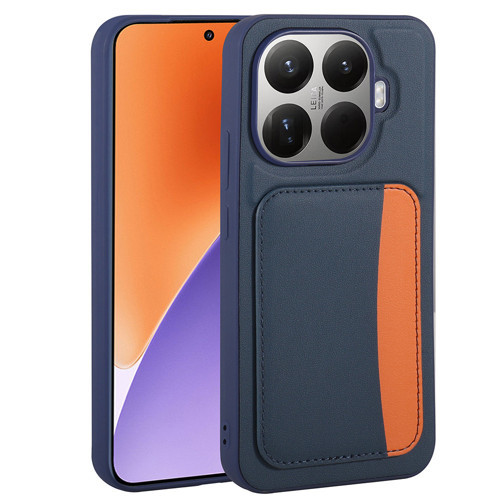Xiaomi 15T Pro Kılıf Kartlıklı X-Kart Silikon Kılıf - Lacivert
