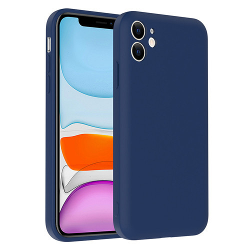 iPhone 11 Kılıf Kamera Korumalı Kartlık Hazneli Vitra Kılıf - Lacivert