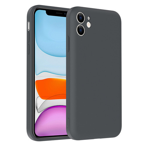 iPhone 11 Kılıf Kamera Korumalı Kartlık Hazneli Vitra Kılıf - Gri
