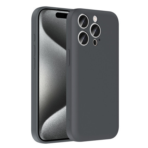 iPhone 15 Pro Kılıf Kamera Korumalı Kartlık Hazneli Vitra Kılıf - Gri