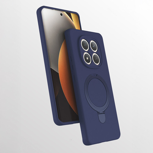 Xiaomi Redmi Note 15 Pro Kılıf M-safe Şarj Özellikli Standlı Samara Kılıf - Lacivert