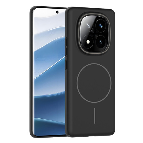 Xiaomi Redmi Note 14 Pro 4G Kılıf M-safe Şarj Özellikli Ruby Sert Kılıf - Siyah