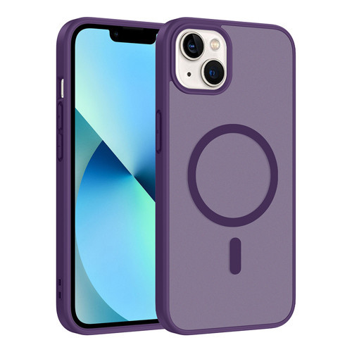 iPhone 14 Kılıf M-safe Şarj Özellikli Babet Kılıf - Derin Mor