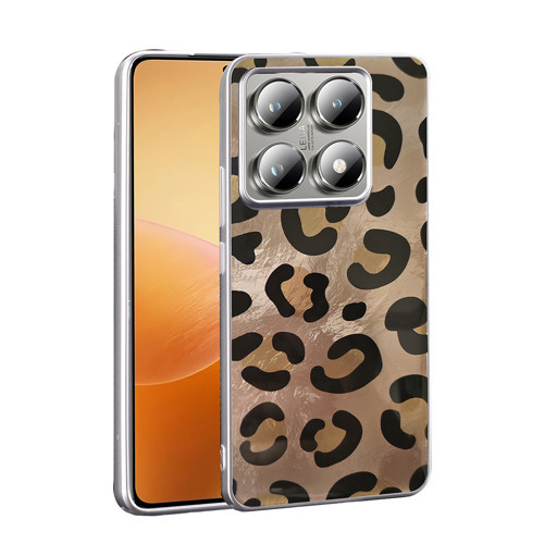 Xiaomi 14T Kılıf Desenli Mep Kılıf - Gold Leopar