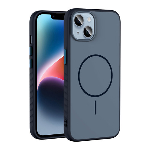 iPhone 14 Kılıf M-safe Şarj Özellikli Tea Kılıf - Lacivert