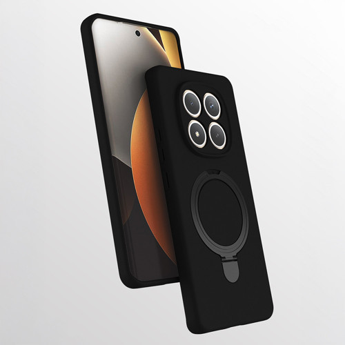 Xiaomi Redmi Note 15 Pro 4G Kılıf M-safe Şarj Özellikli Standlı Samara Kılıf - Siyah