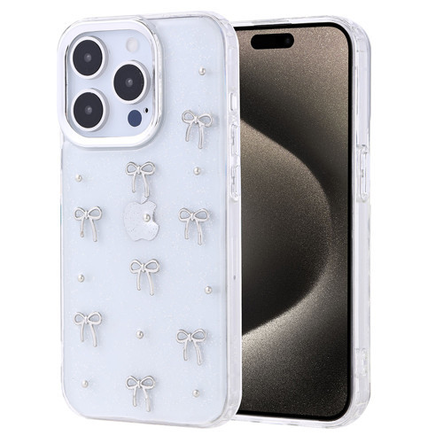 iPhone 15 Pro Kılıf Airbag Tasarımlı Simli Şeffaf Kutup Kılıf - Fiyonk