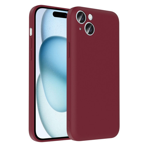 iPhone 15 Kılıf Kamera Korumalı Kartlık Hazneli Vitra Kılıf - Mürdüm