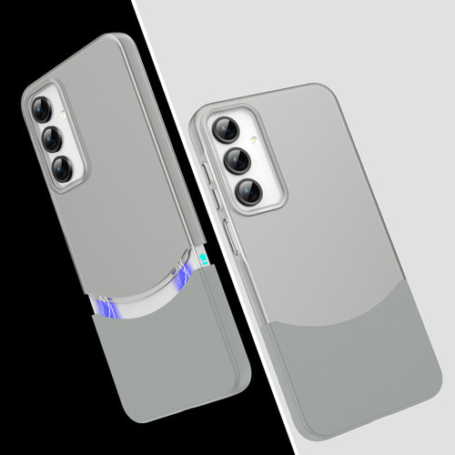 Galaxy A55 Kılıf Mıknatıslı Duble Kılıf - Gri