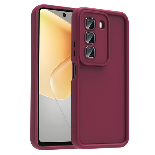 İnfinix Hot 50 4G Kılıf Kamera Korumalı Ananas Kılıf - Mürdüm