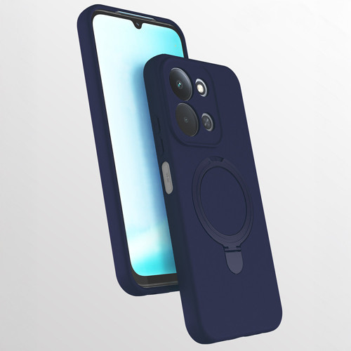 Xiaomi Redmi 15C Kılıf M-safe Şarj Özellikli Standlı Samara Kılıf - Lacivert
