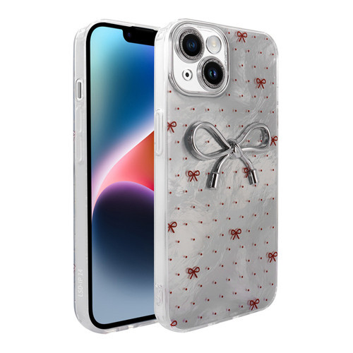iPhone 14 Kılıf Kamera Korumalı Figürlü Ponti Silikon Kılıf - Açık Mavi