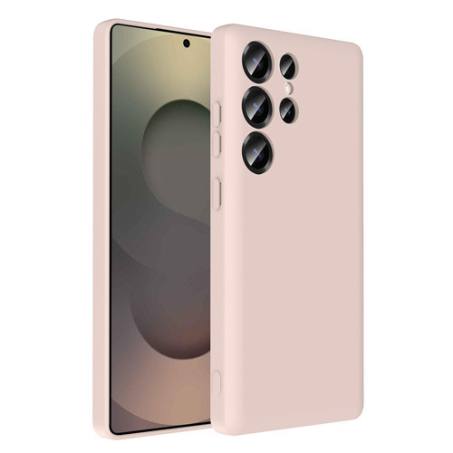 Galaxy S25 Ultra Kılıf Kamera Korumalı Kartlık Hazneli Vitra Kılıf - Pembe