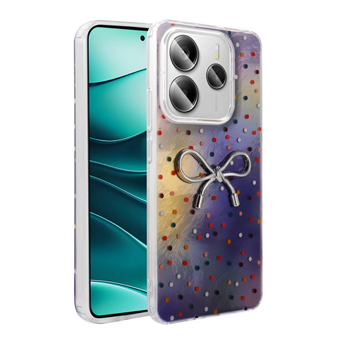 Xiaomi Redmi Note 14 5G Kılıf Kamera Korumalı Figürlü Ponti Silikon Kılıf - Lila