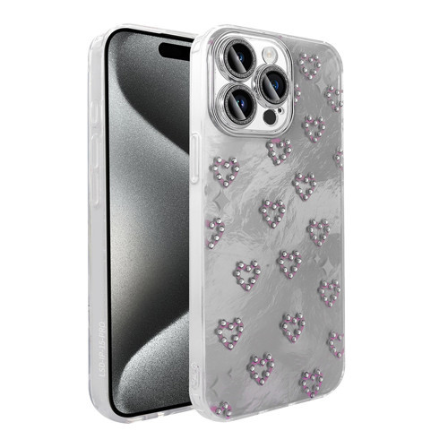 iPhone 15 Pro Kılıf Kamera Korumalı Figürlü Ponti Silikon Kılıf - Beyaz