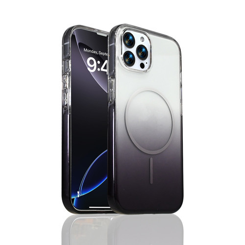iPhone 15 Pro Max Kılıf M-Safe Şarj Özellikli Septik Silikon Kılıf - Siyah