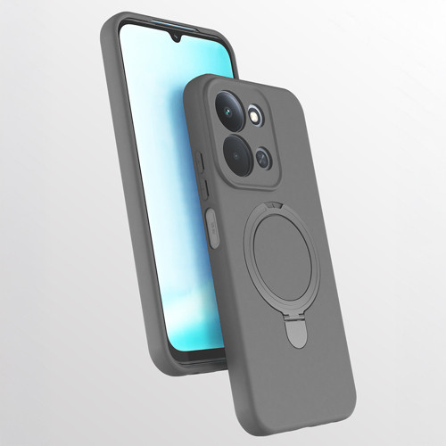 Xiaomi Redmi 15C Kılıf M-safe Şarj Özellikli Standlı Samara Kılıf - Titanyum-Gri