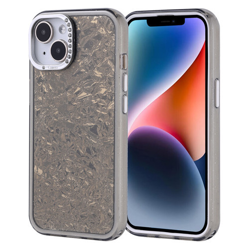iPhone 14 Kılıf Taşlı Tasarımlı Kapi Kılıf - Siyah
