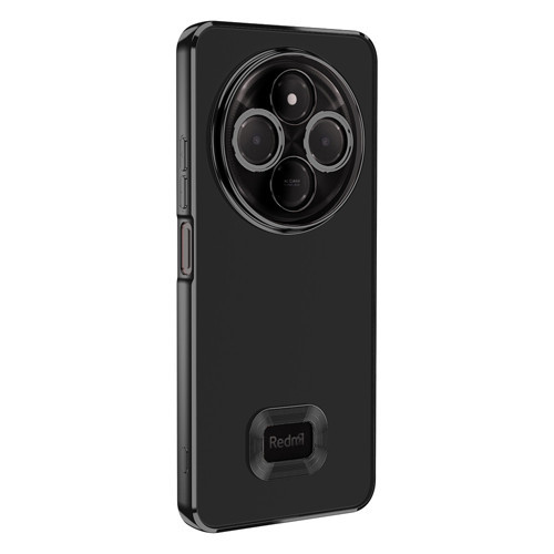 Xiaomi Redmi 14C 4G Kılıf Kamera Korumalı Logo Gösteren Omega Kılıf - Siyah